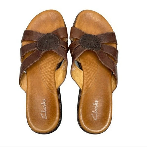 Clark women's 7.5 leather slides - Picture 5 of 9